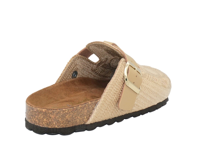 Coco et abricot nu pieds sandale chiche mule beige3249501_3