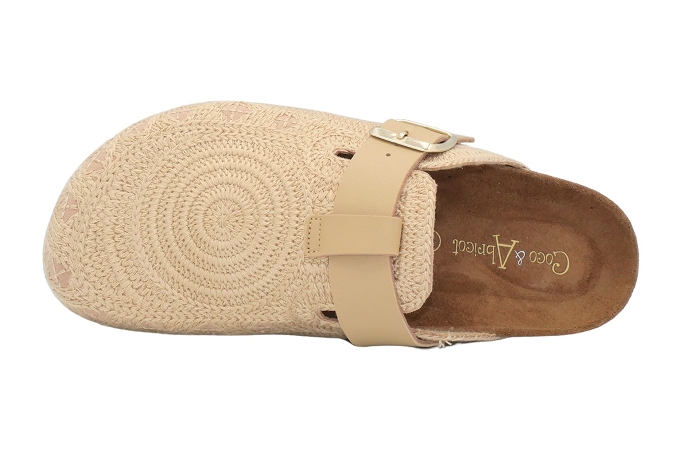 Coco et abricot nu pieds sandale chiche mule beige3249501_4