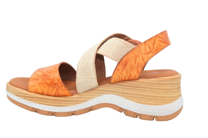 Xapatan nu pieds sandale 1990 bloc elas orange3252501_2