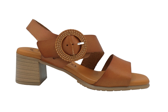 Evafruitos nu pieds sandale 3420 cognac