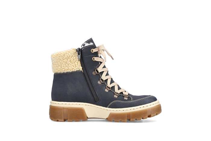 Rieker boots bottines xg 8638 beige bleu